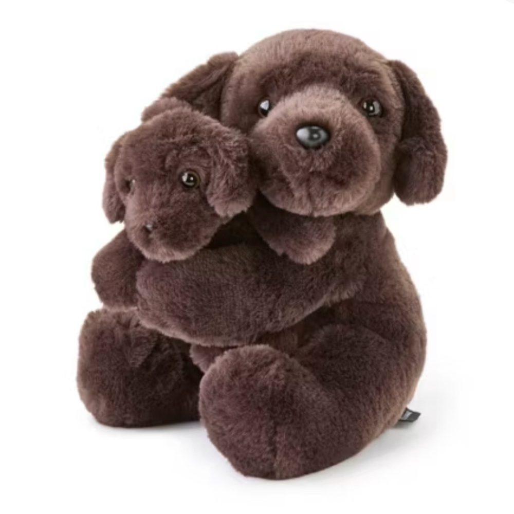 FAO Schwarz Mommy and Me Brown Labrador Dog Plush 10” Dog